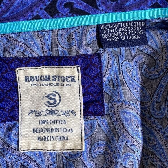 Rough Stock 100% Cotton Classic Paisley Cowboy Shirt - Picture 9 of 14